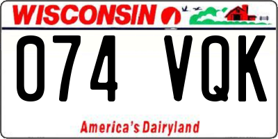 WI license plate 074VQK