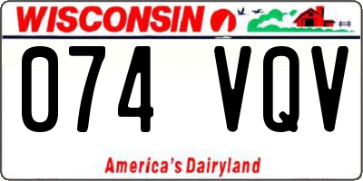 WI license plate 074VQV