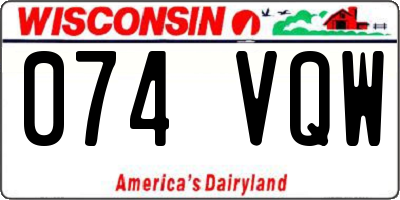 WI license plate 074VQW