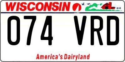 WI license plate 074VRD