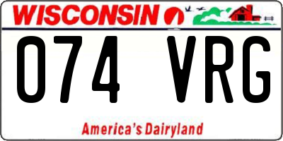 WI license plate 074VRG