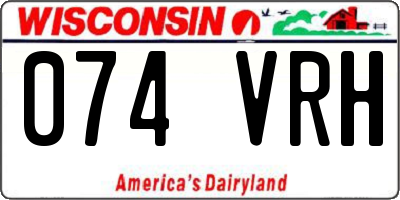 WI license plate 074VRH
