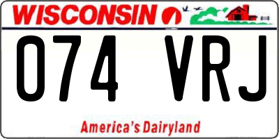 WI license plate 074VRJ