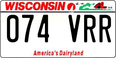 WI license plate 074VRR