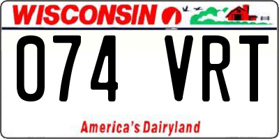WI license plate 074VRT