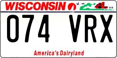 WI license plate 074VRX