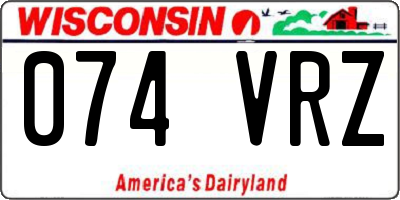 WI license plate 074VRZ