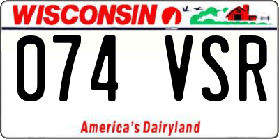 WI license plate 074VSR