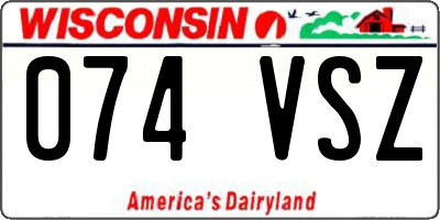 WI license plate 074VSZ