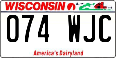 WI license plate 074WJC