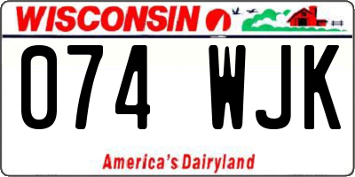 WI license plate 074WJK