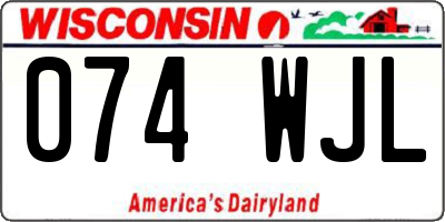 WI license plate 074WJL