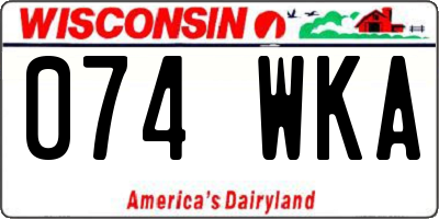 WI license plate 074WKA