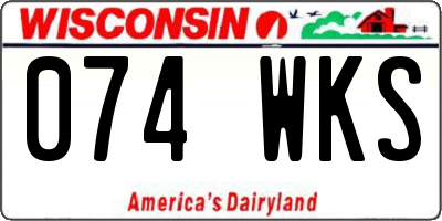 WI license plate 074WKS