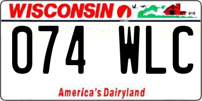 WI license plate 074WLC