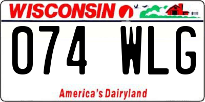 WI license plate 074WLG