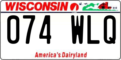 WI license plate 074WLQ