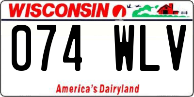 WI license plate 074WLV