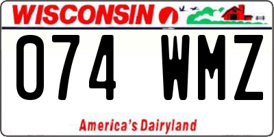WI license plate 074WMZ