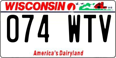 WI license plate 074WTV