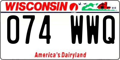 WI license plate 074WWQ