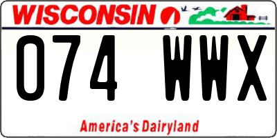 WI license plate 074WWX