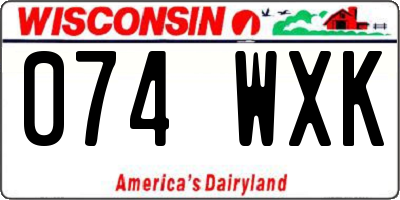WI license plate 074WXK