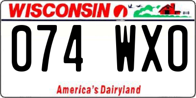 WI license plate 074WXO