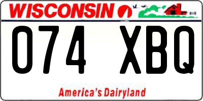WI license plate 074XBQ