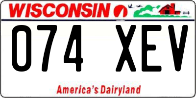 WI license plate 074XEV