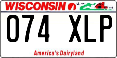 WI license plate 074XLP