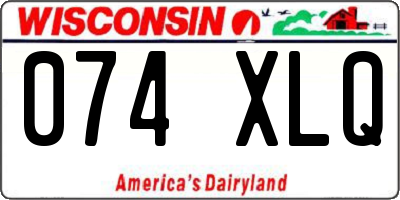 WI license plate 074XLQ