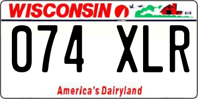 WI license plate 074XLR