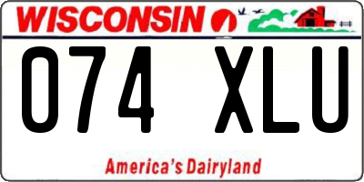 WI license plate 074XLU