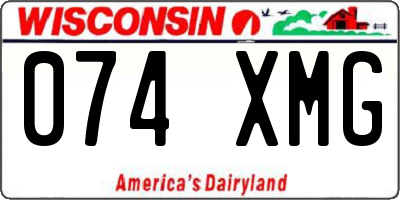 WI license plate 074XMG