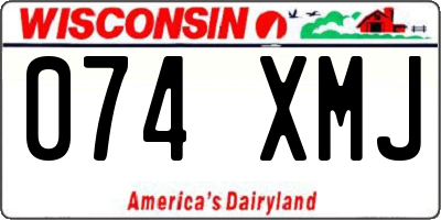 WI license plate 074XMJ