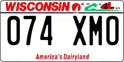 WI license plate 074XMO