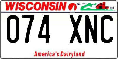 WI license plate 074XNC