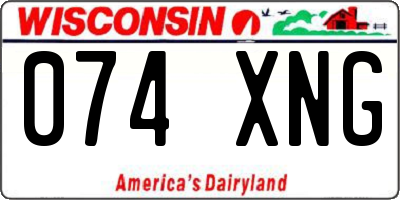 WI license plate 074XNG