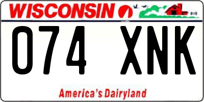 WI license plate 074XNK