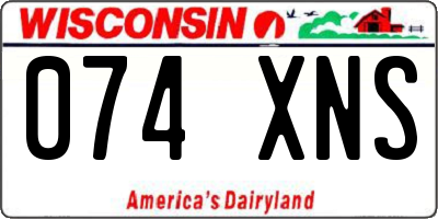 WI license plate 074XNS