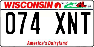 WI license plate 074XNT