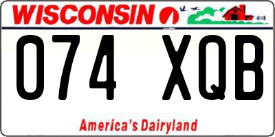 WI license plate 074XQB