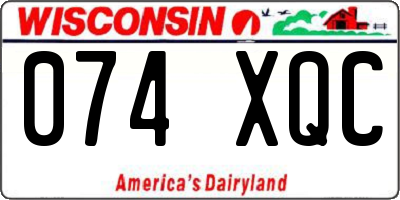 WI license plate 074XQC