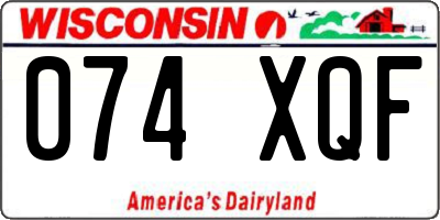 WI license plate 074XQF