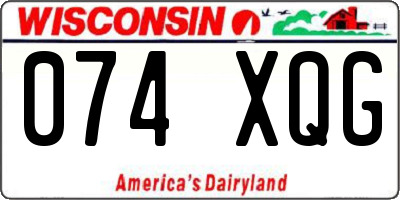 WI license plate 074XQG