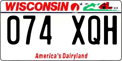 WI license plate 074XQH