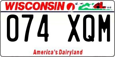WI license plate 074XQM