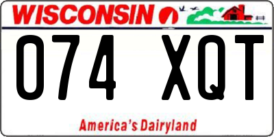 WI license plate 074XQT