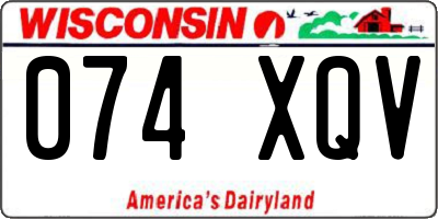 WI license plate 074XQV